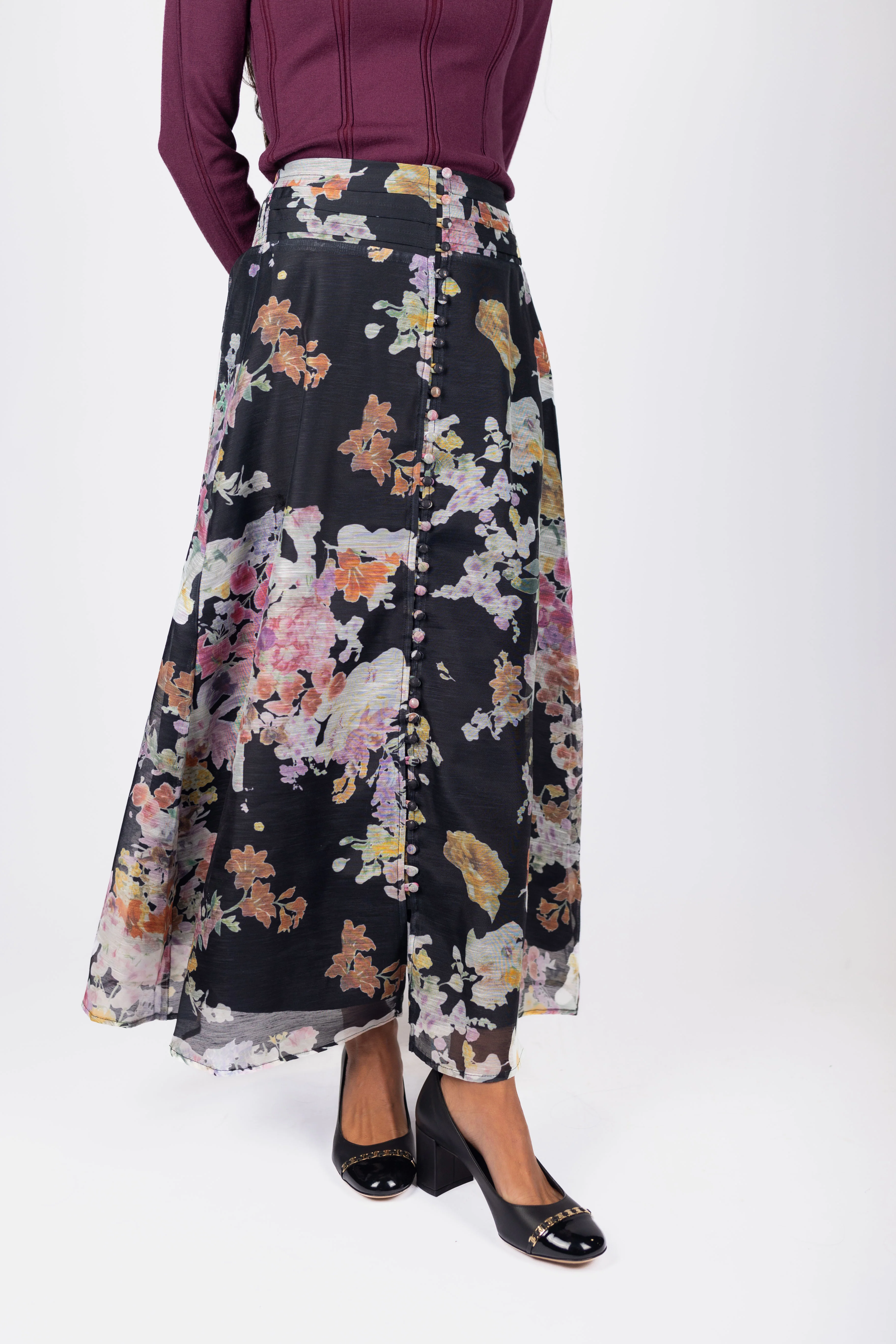 Josephine Skirt (Black Flower) - Image 3