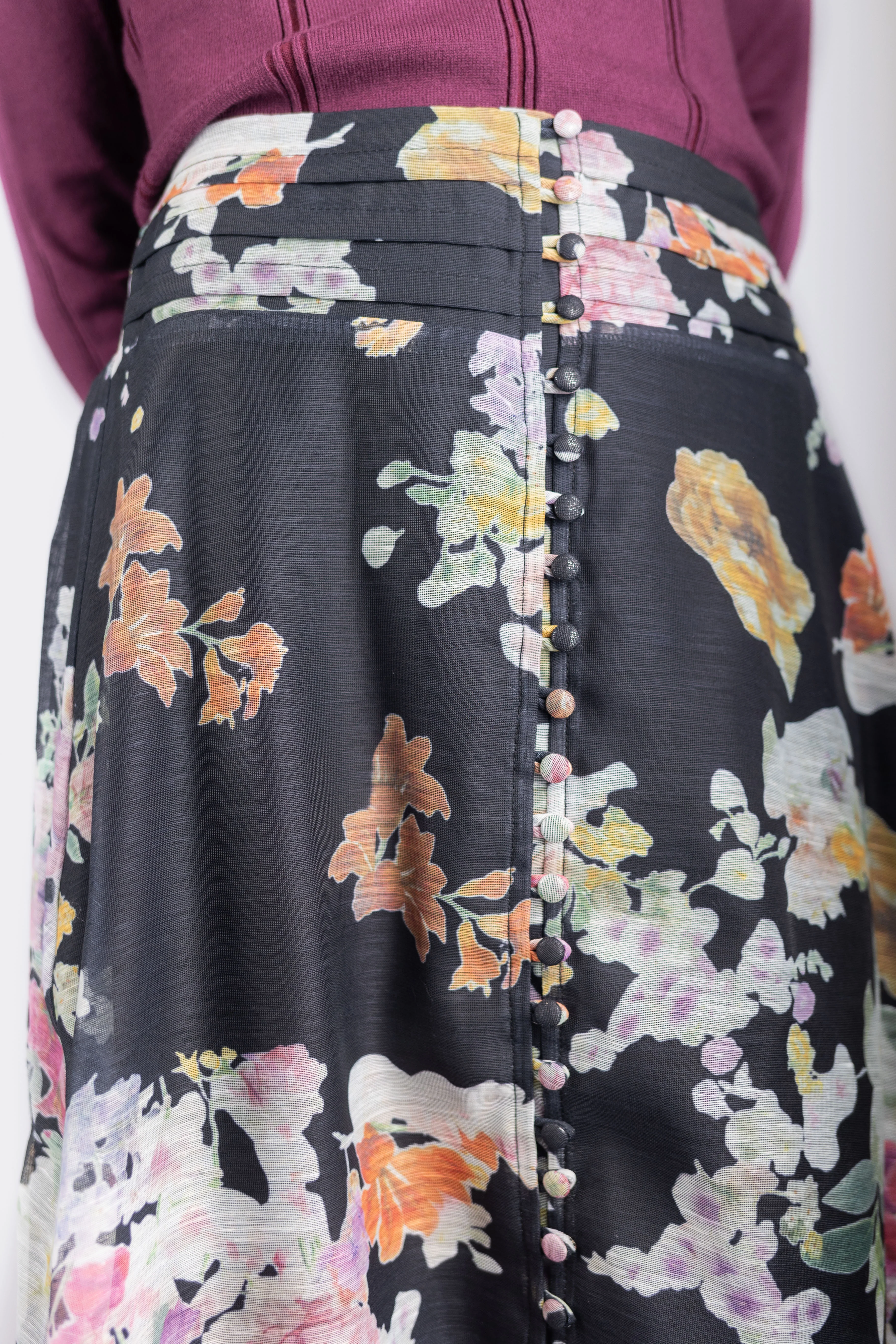 Josephine Skirt (Black Flower) - Image 5