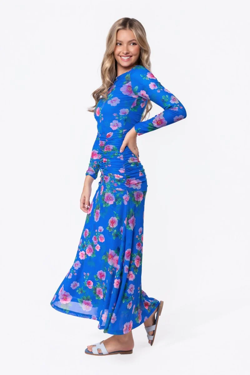 Juliana Dress (Blue/Pink) - Image 3