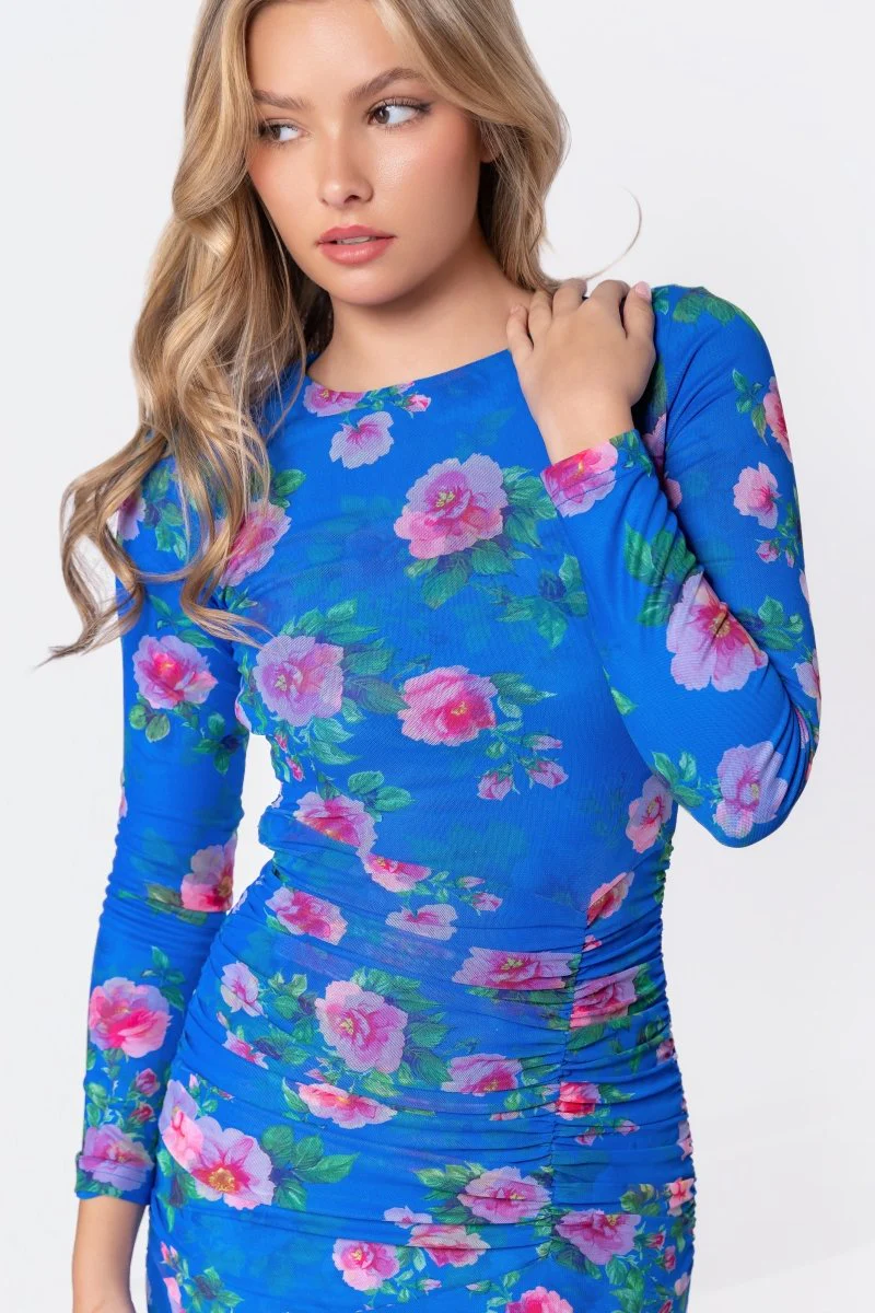 Juliana Dress (Blue/Pink) - Image 7
