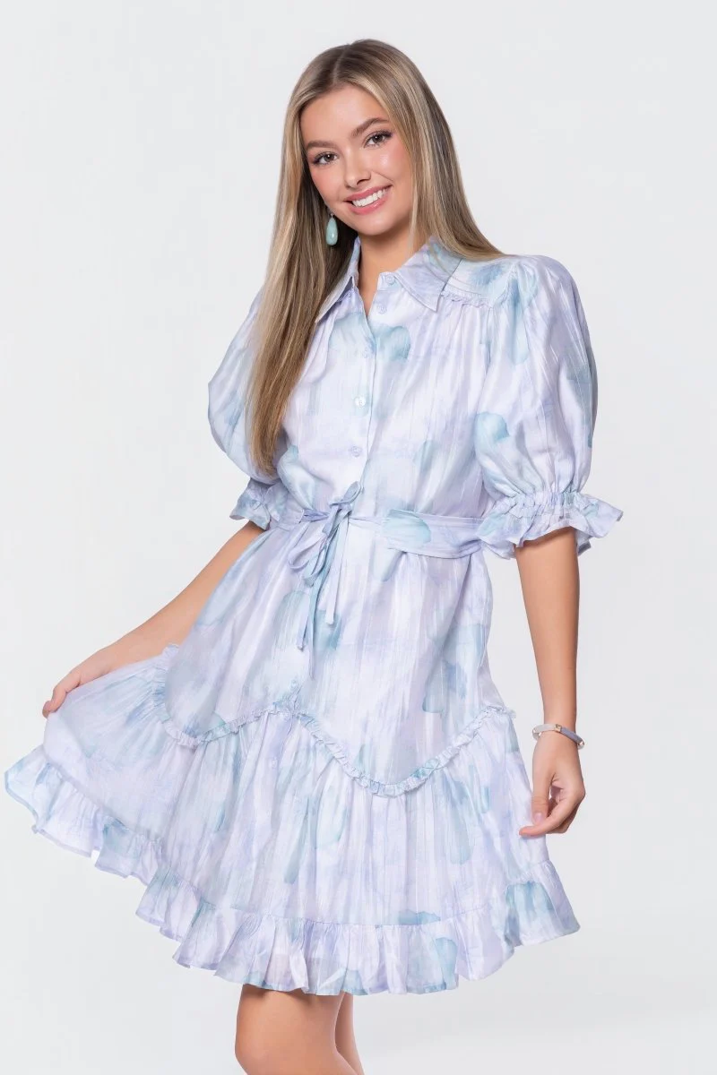 Juni Dress (Green Blue)