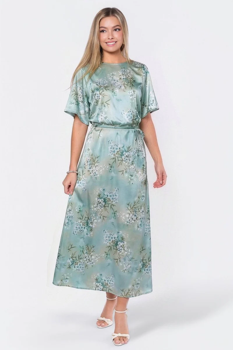 Juniper Dress (Green Flower)