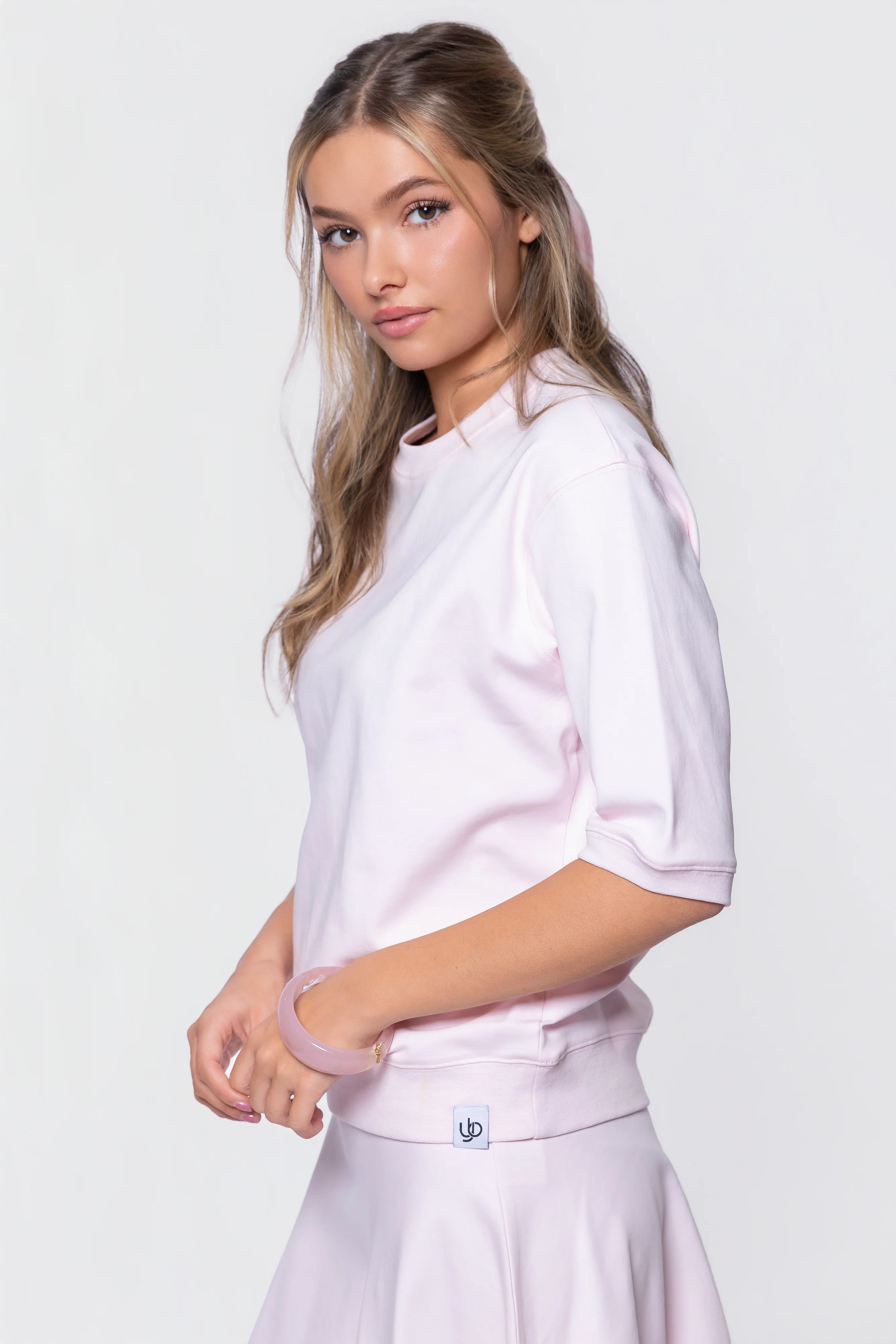 Karla Top Short Sleeve (Light Pink) - Image 3