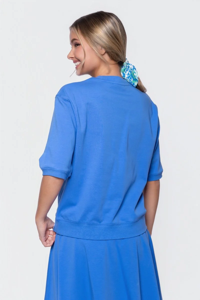 Karla Top Short Sleeve (Marina Blue) - Image 5