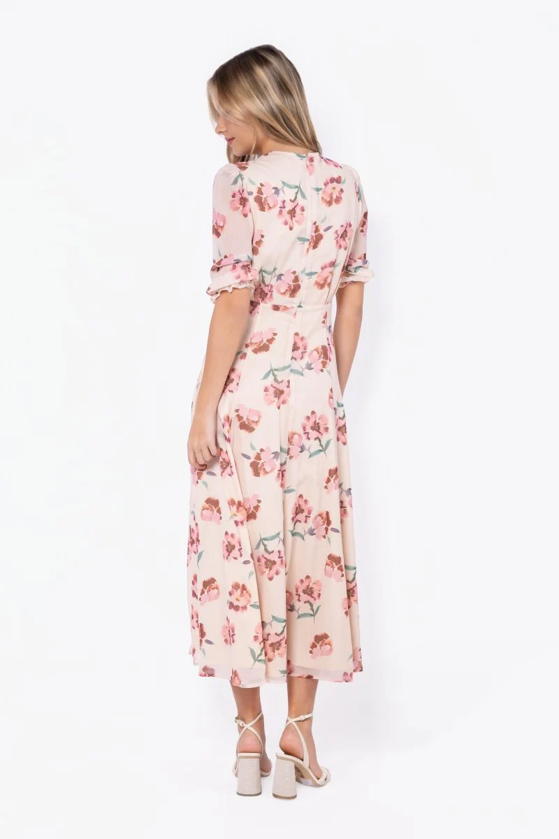Lana Dress (Beige/Pink) - Image 5