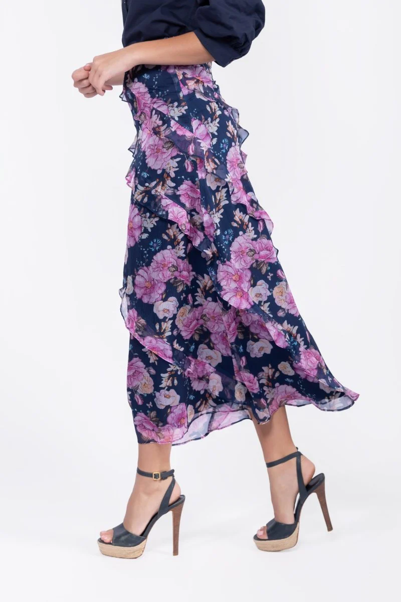Laurel Skirt (Navy Flower) - Image 5
