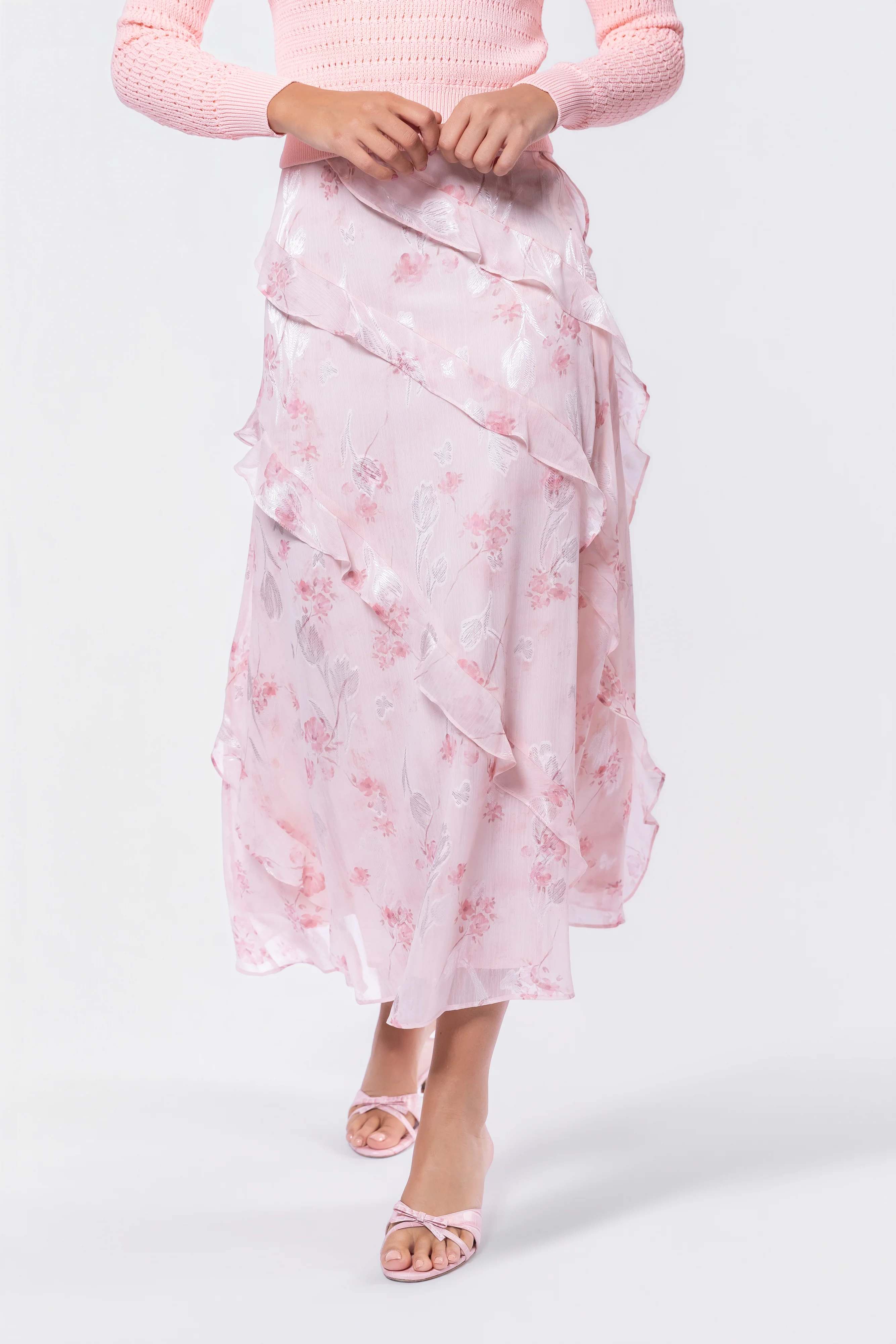 Laurel Skirt (Light Peach Pattern) - Image 2