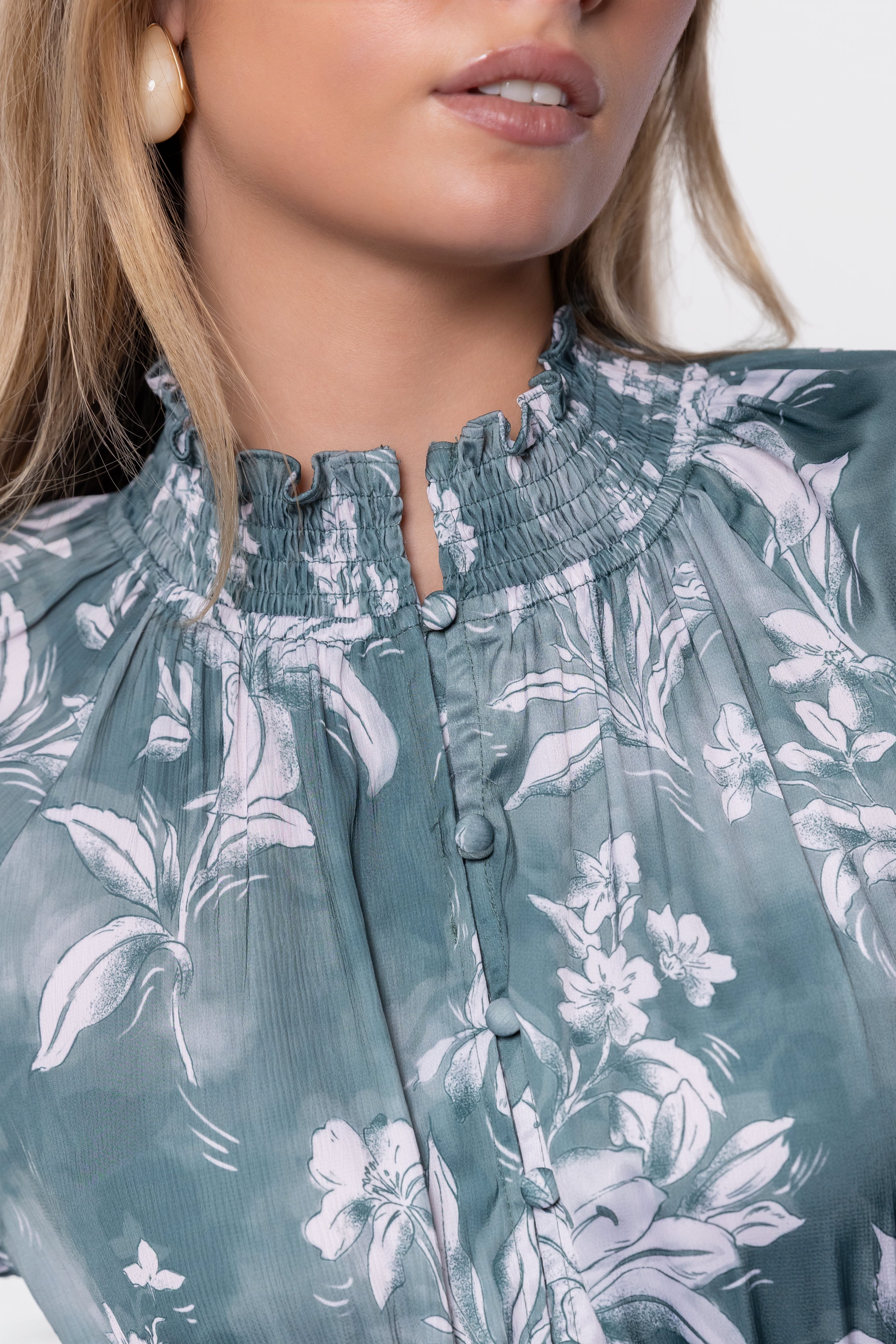 Leslie Dress (Green Pattern) - Image 7