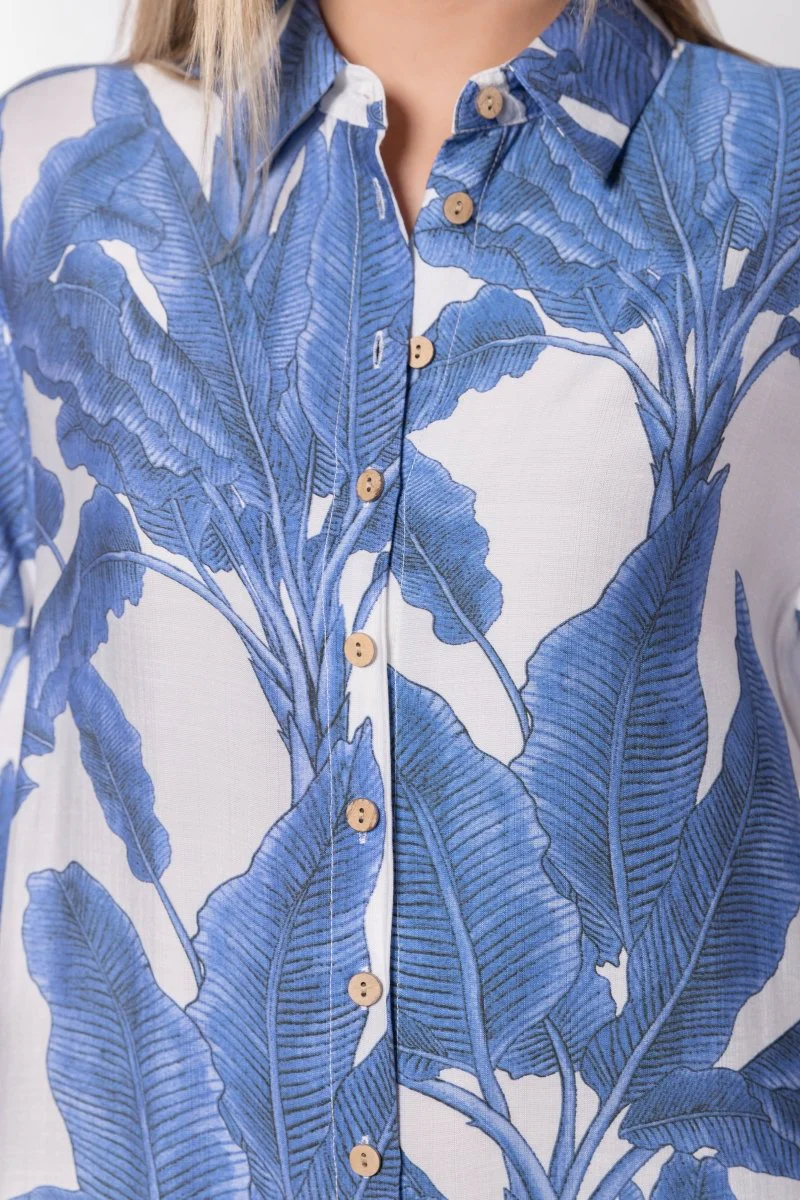 Lindsey Dress (White/Blue) - Image 5