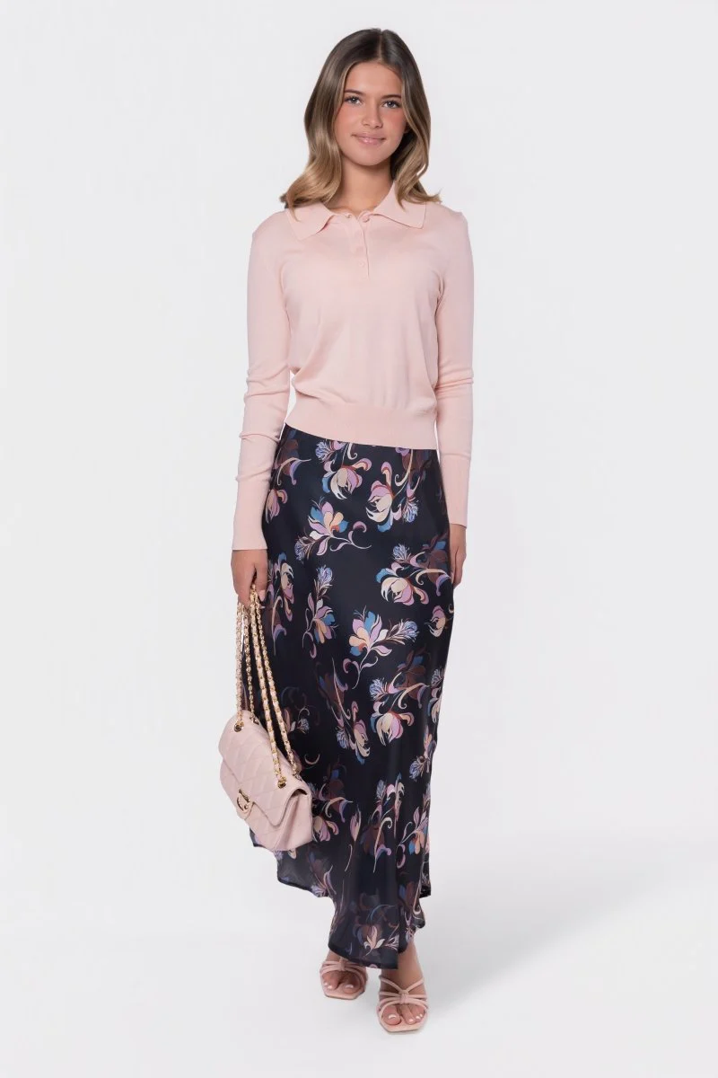 Lisa Skirt (Black Pattern)