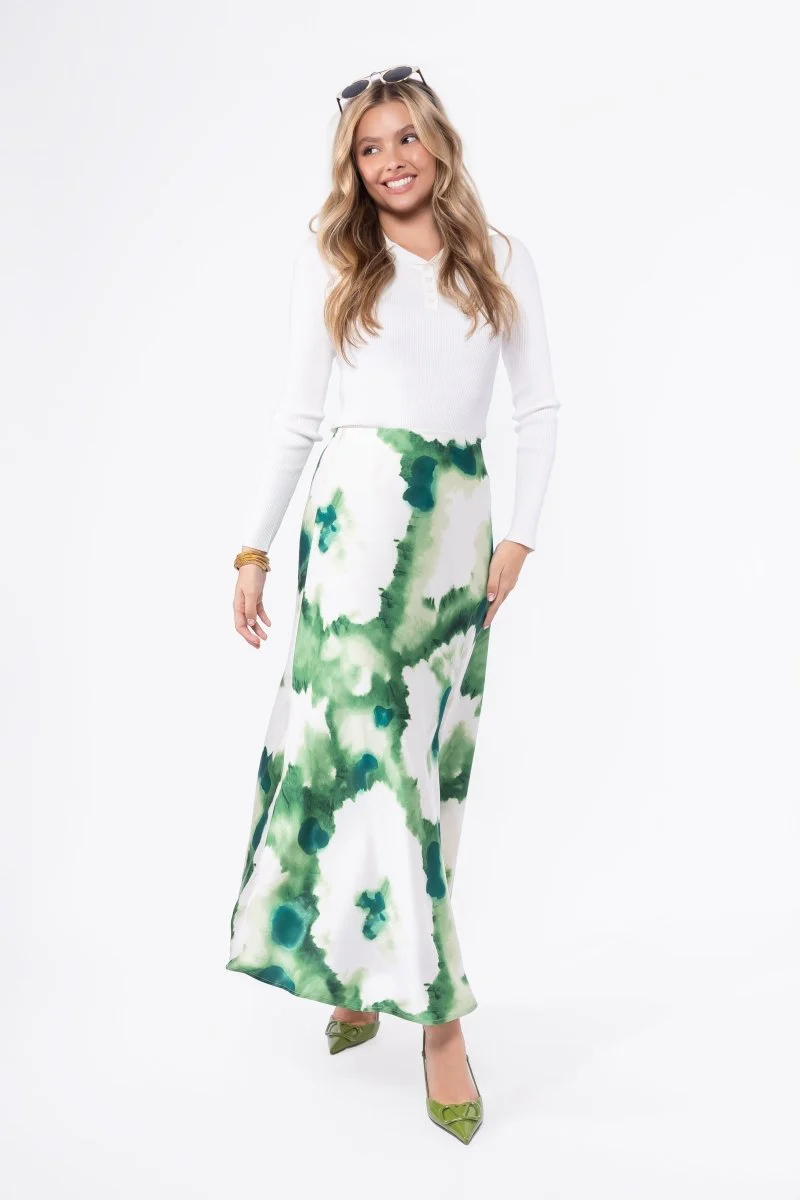 Lisa Skirt (Ivory/Green) - Image 3
