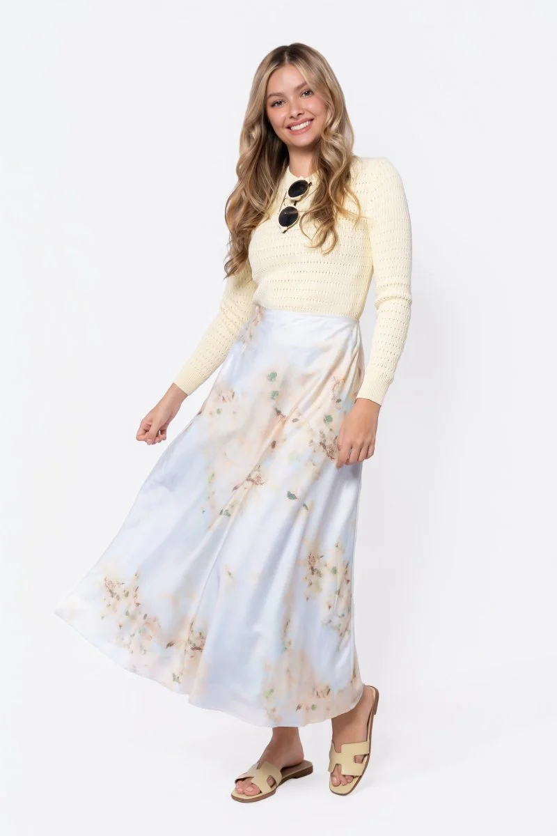 Lisa Skirt (Light Green/Beige)