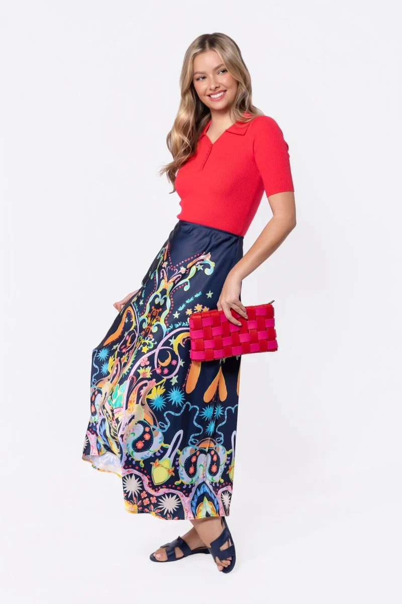 Lisa Skirt (Navy Ground)