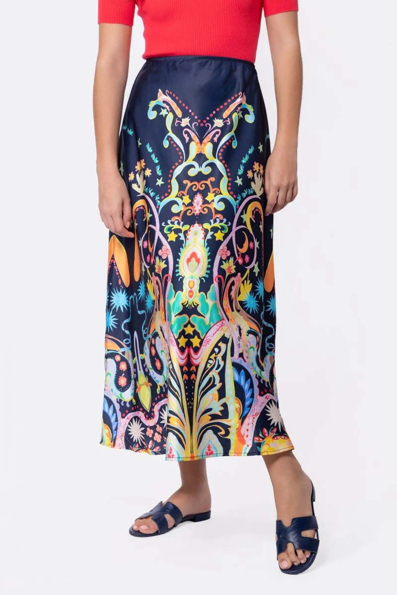 Lisa Skirt (Navy Ground) - Image 2