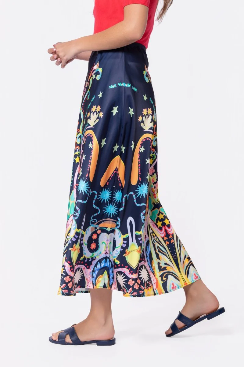 Lisa Skirt (Navy Ground) - Image 3