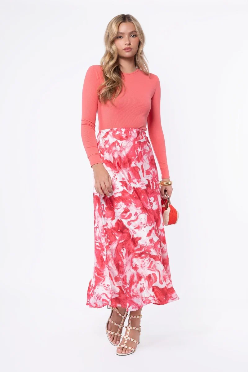Lisa Skirt (Pink Pattern)