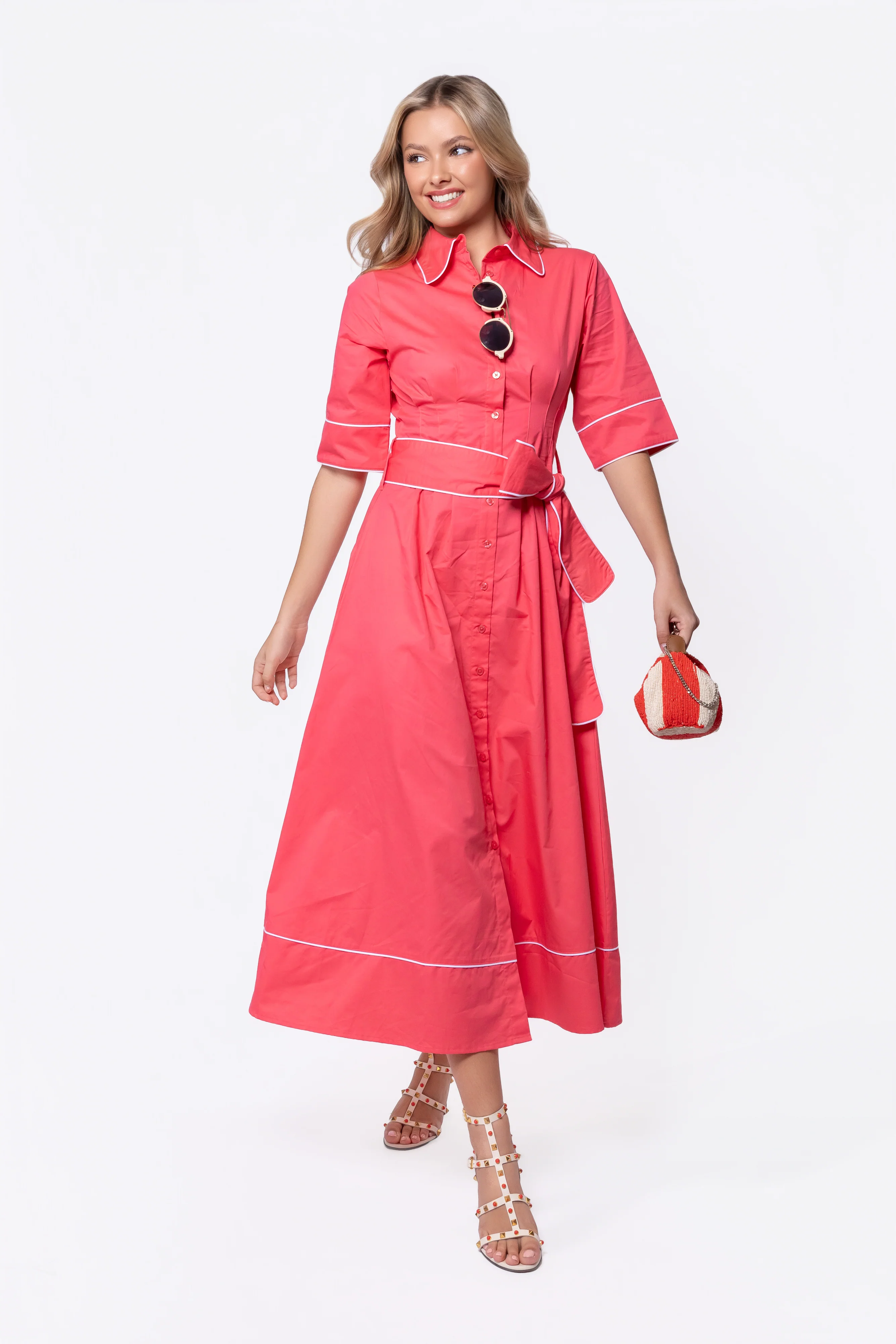 Logan Dress (Coral Pink)