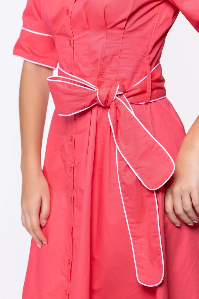 Logan Dress (Coral Pink) - Image 6