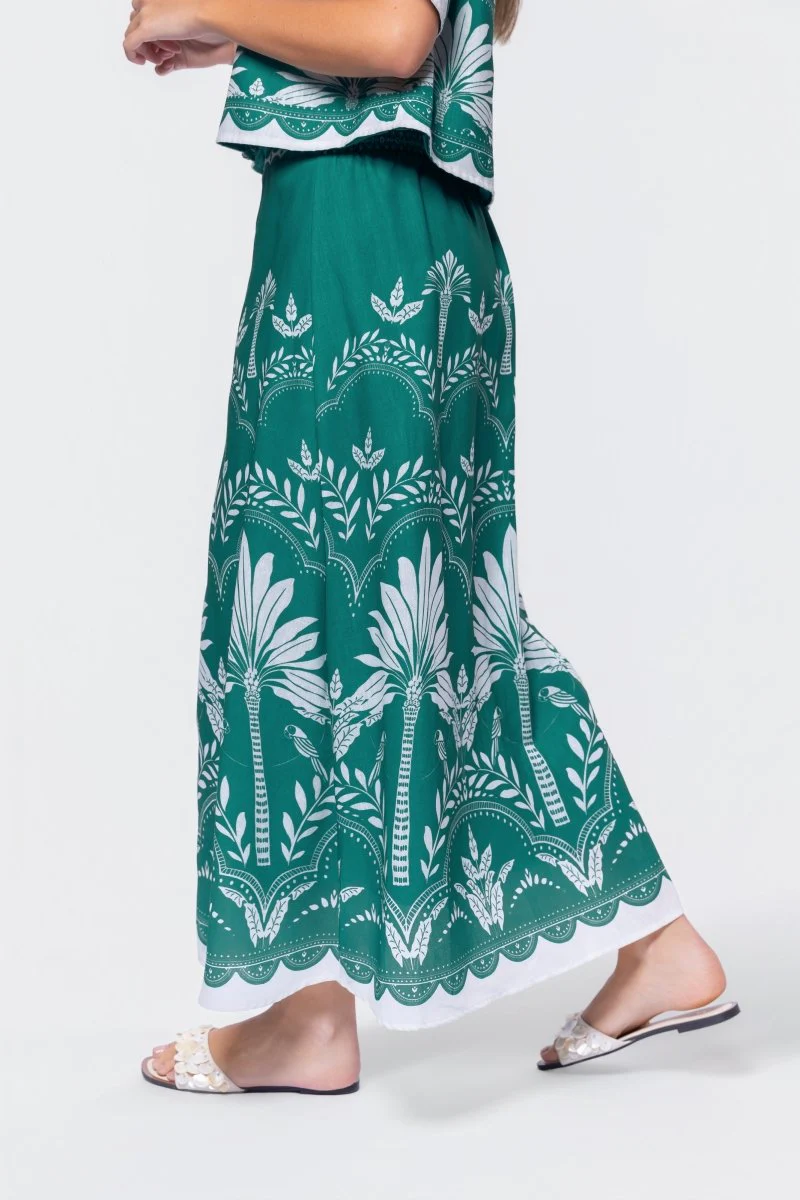 Lottie Skirt (Green White) - Image 3