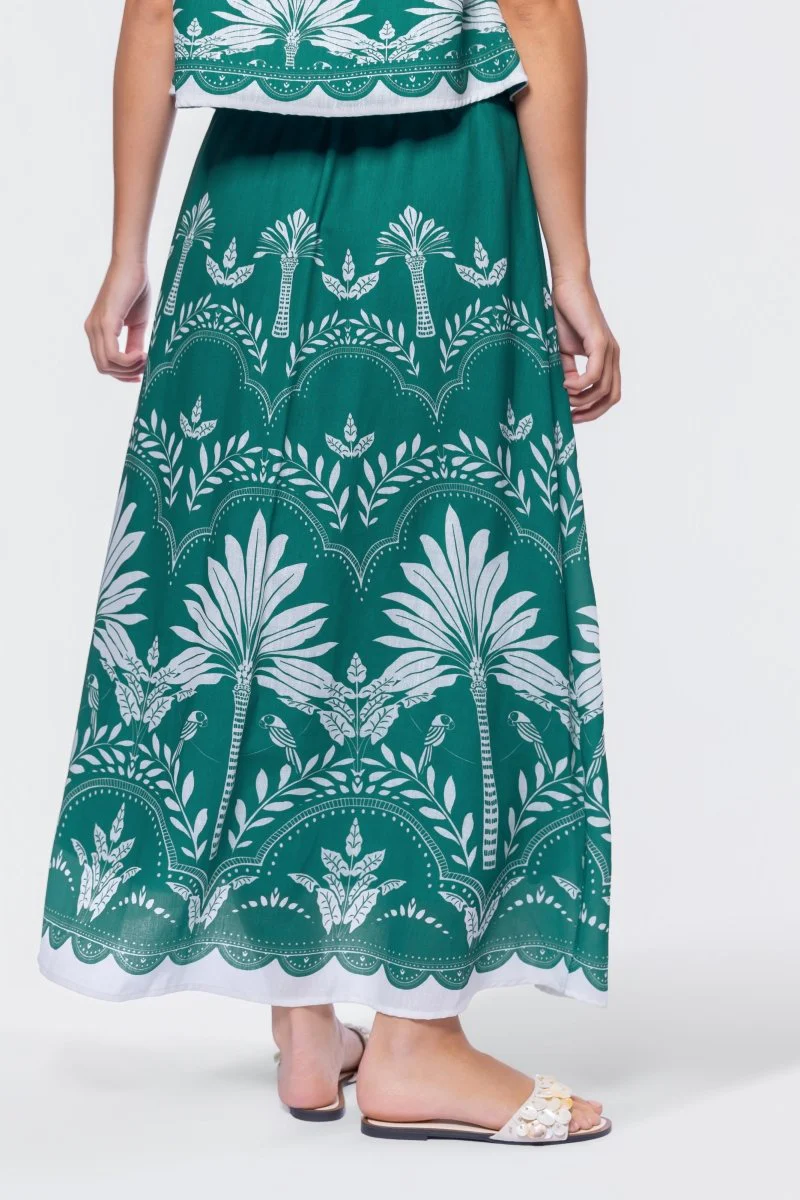 Lottie Skirt (Green White) - Image 4