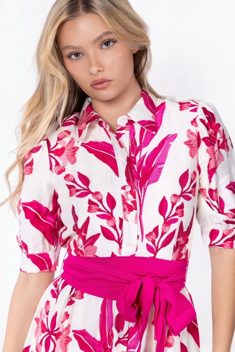 Marie Dress (White/Pink) - Image 5