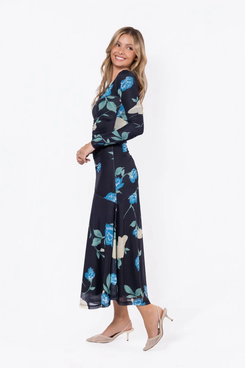 Mariella Dress (Black Flower) - Image 3