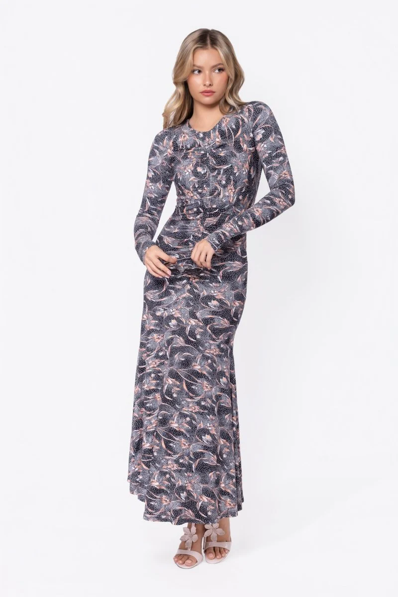 Mariella Dress (Black Pattern)