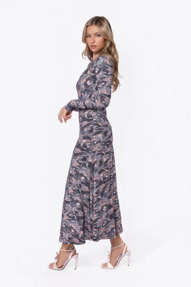 Mariella Dress (Black Pattern) - Image 3