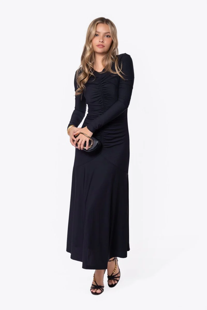 Mariella Dress (Black Solid) - Image 6