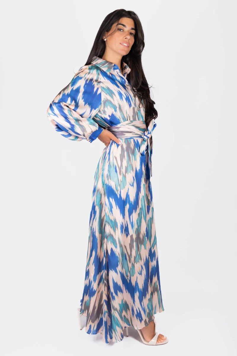Mavis Dress 53" (Blue Multi) - Image 3