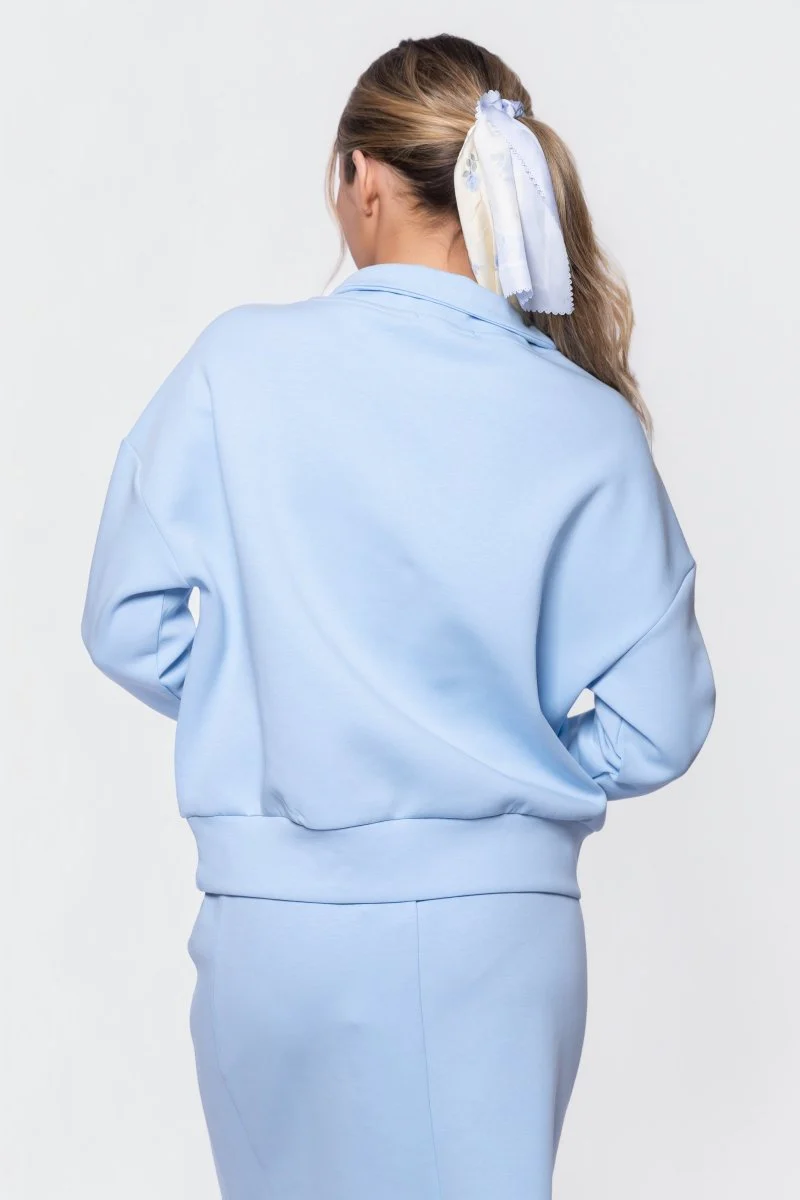 Mina Half Zip Top (Baby Blue) - Image 5