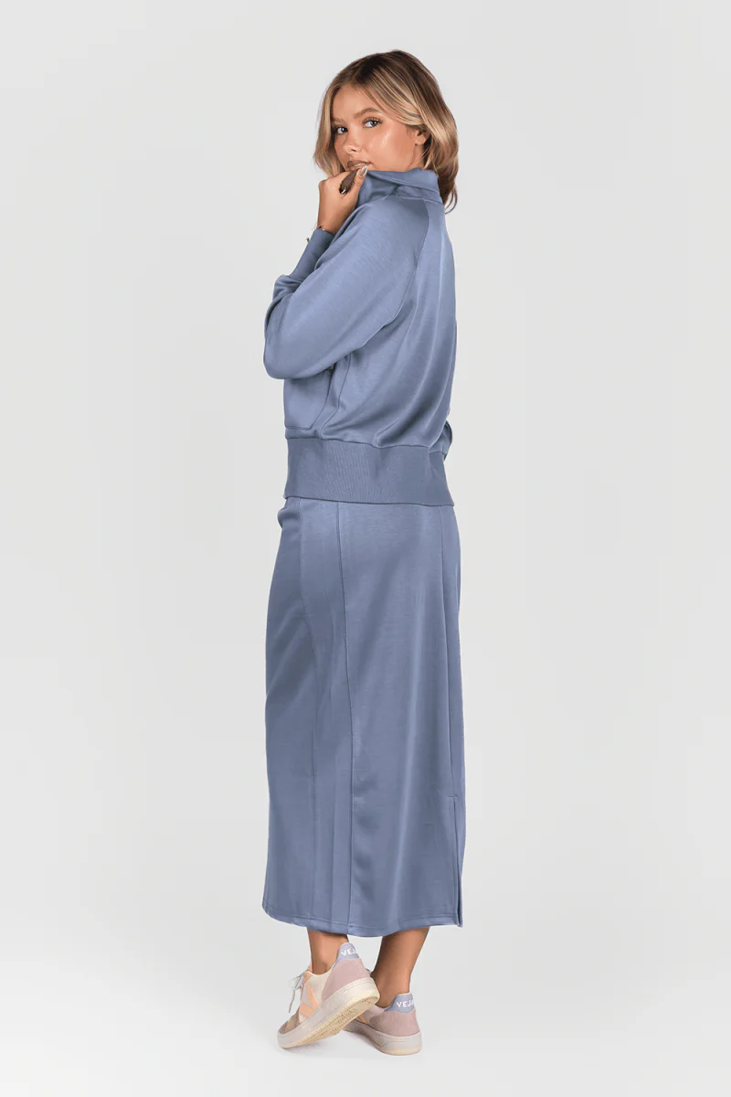 Mina Zip Up Jacket (Light Blue) - Image 5