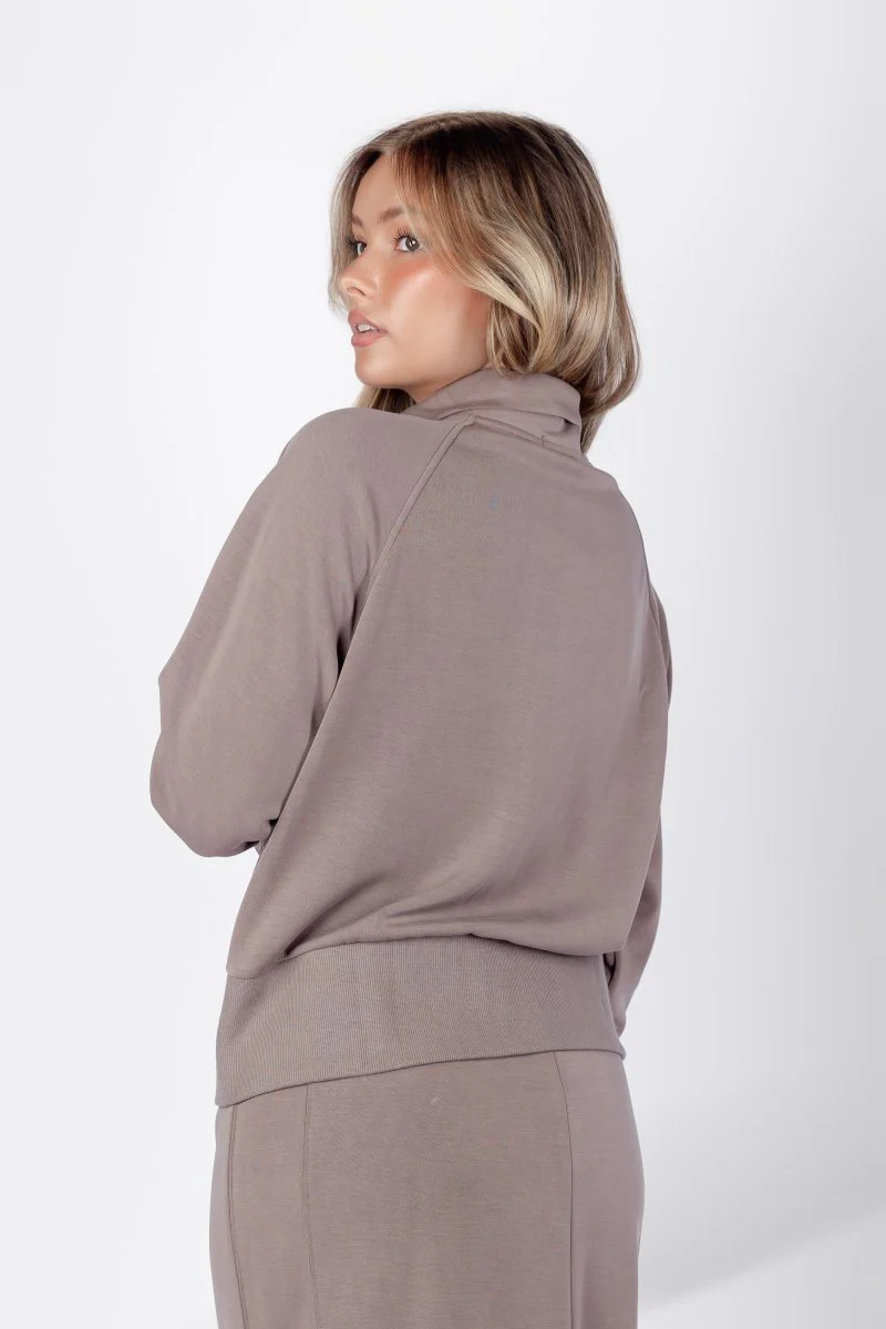 Mina Zip Up Jacket (Mocha) - Image 4