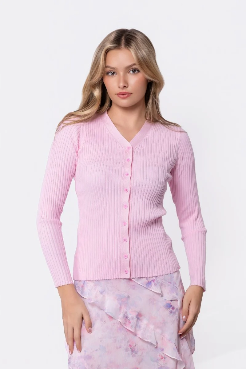 Moss Cardigan (Light Pink)
