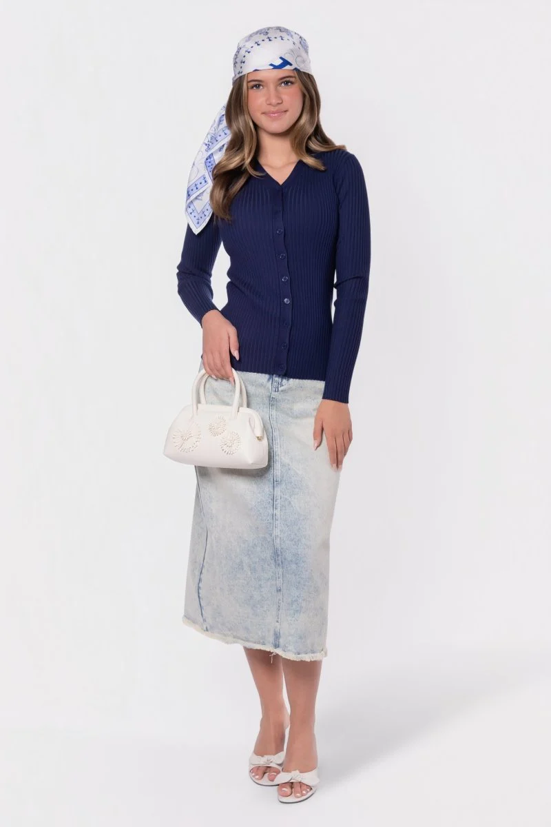 Moss Cardigan (Navy) - Image 2