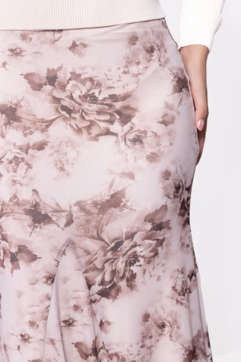 Natalia Skirt (Brown Flower) - Image 5