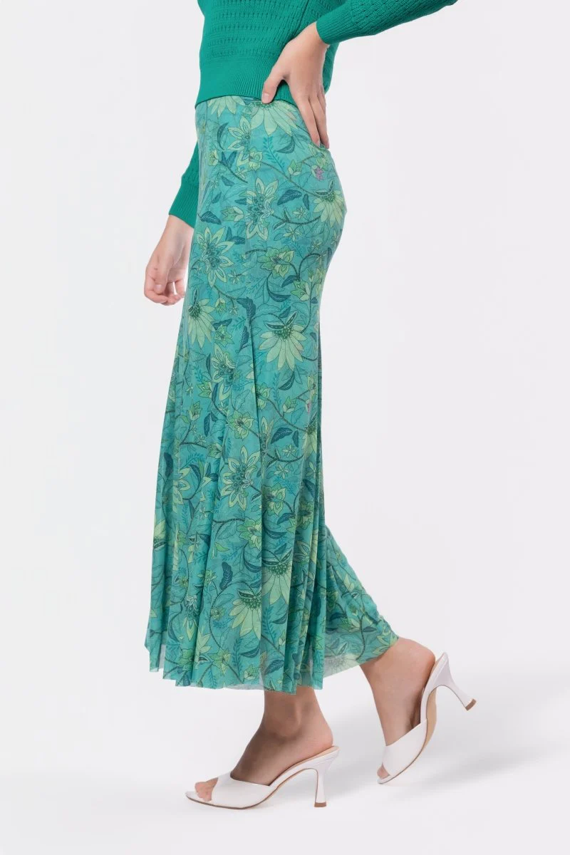 Natalia Skirt (Green Pattern) - Image 3