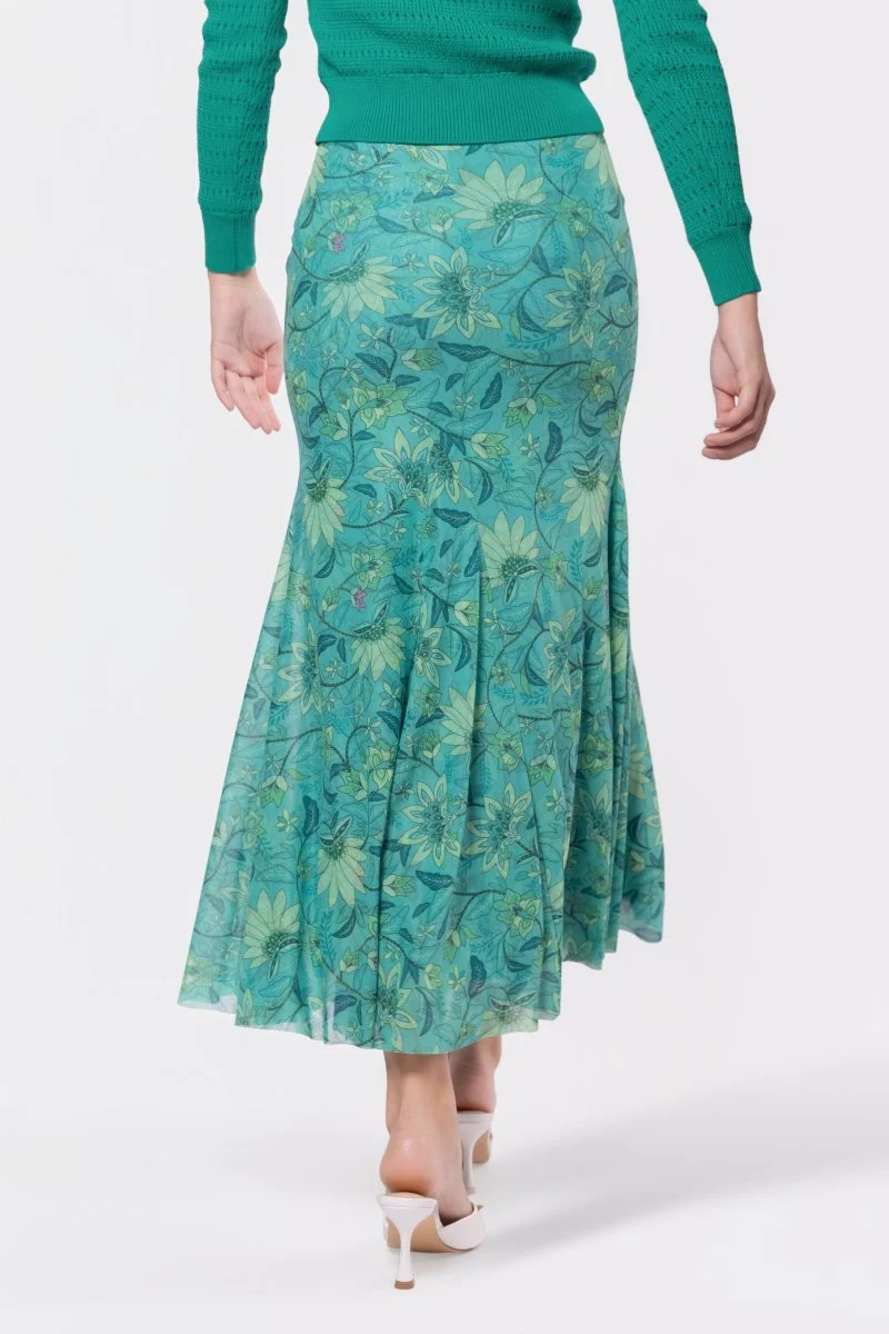 Natalia Skirt (Green Pattern) - Image 4