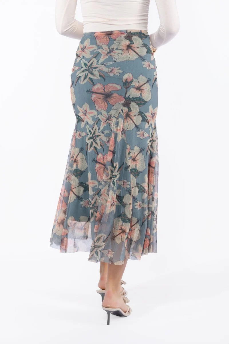 Natalia Skirt (Peach/Grey) - Image 5