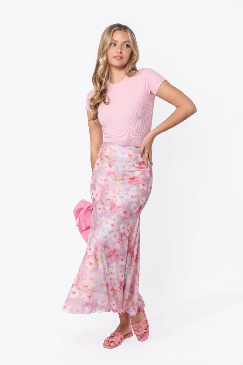 Natalia Skirt (Pink Flower)