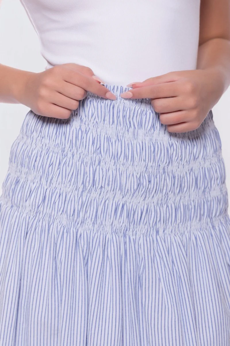 Noelle Skirt (Blue Stripe) - Image 5