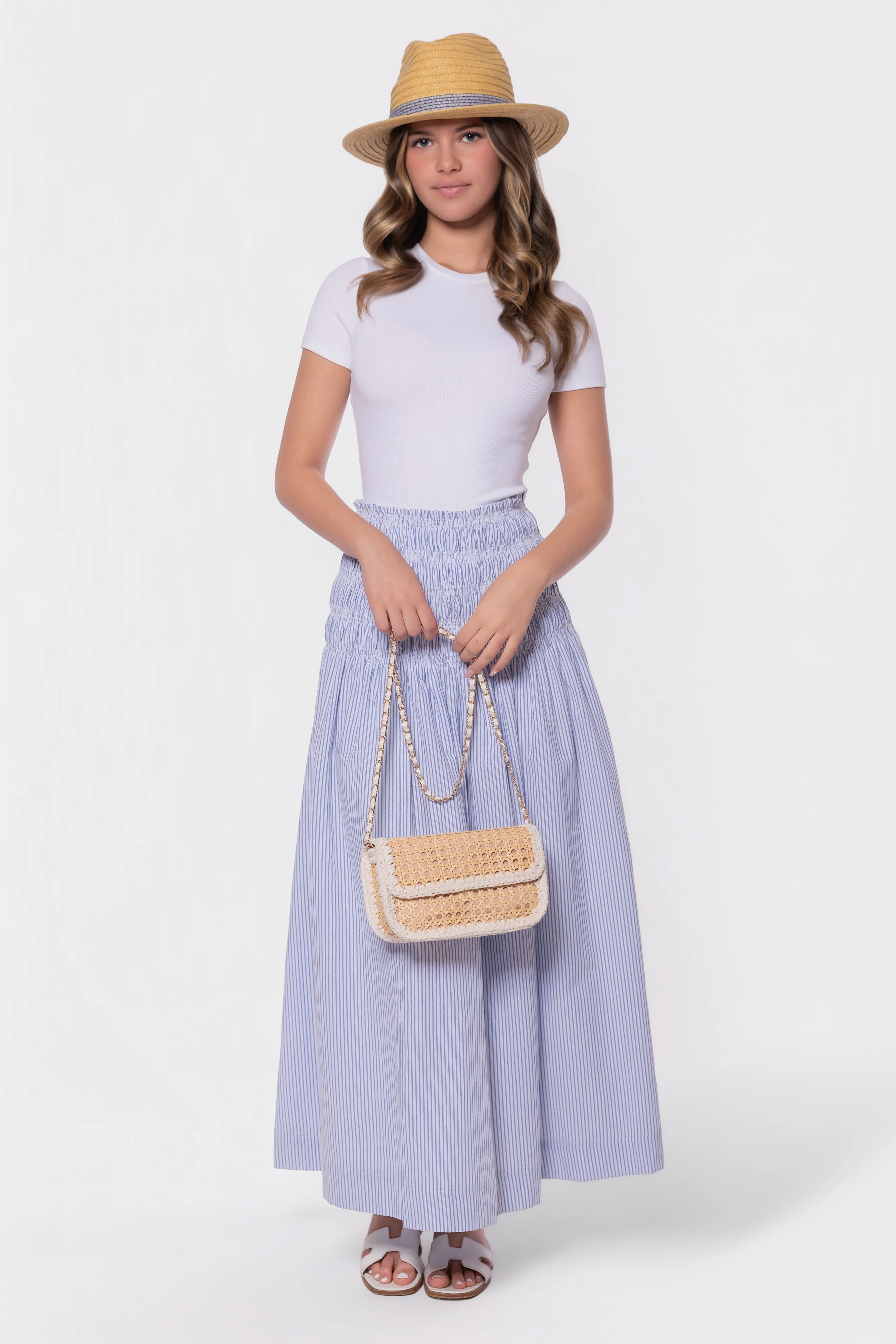 Noelle Skirt (Blue Stripe) - Image 6