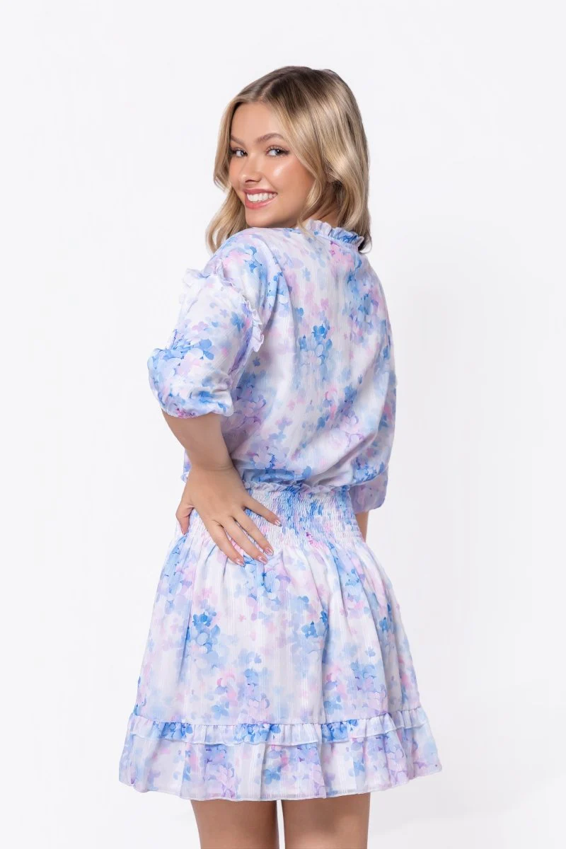 Olivia Dress 36" (Blue Flower) - Image 4