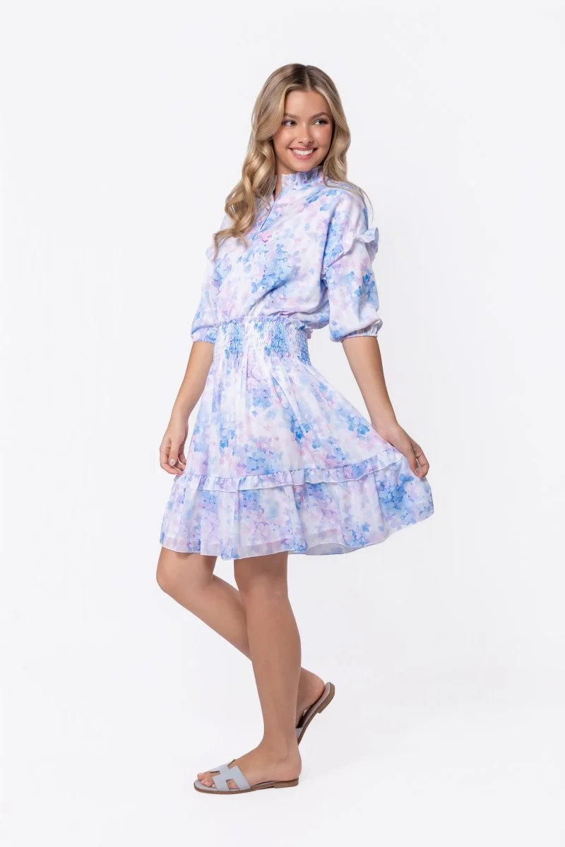 Olivia Dress 39" (Blue Flower) - Image 4