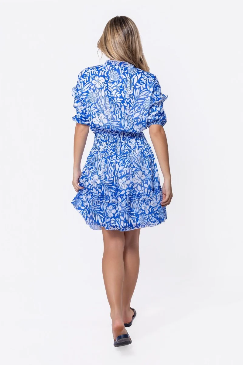 Olivia Dress 39" (Blue Pattern) - Image 6