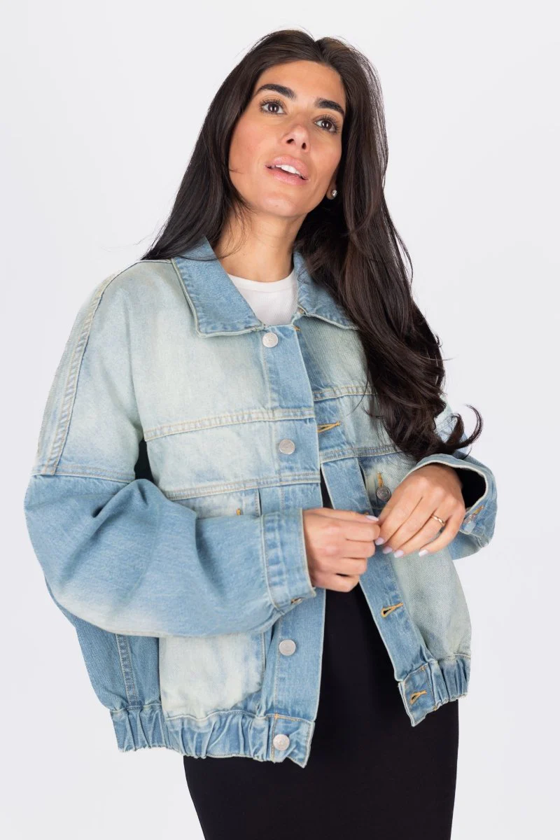Oversized Denim Jacket (Blue) - Image 3