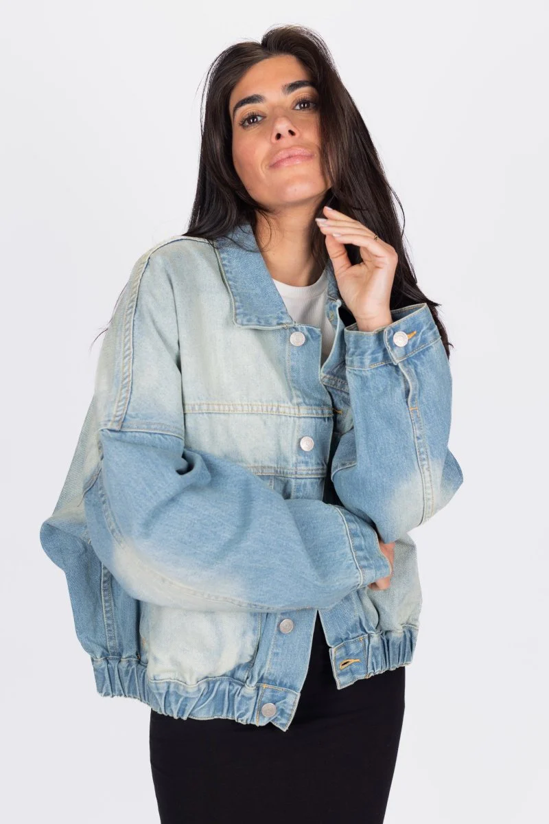 Oversized Denim Jacket (Blue) - Image 4