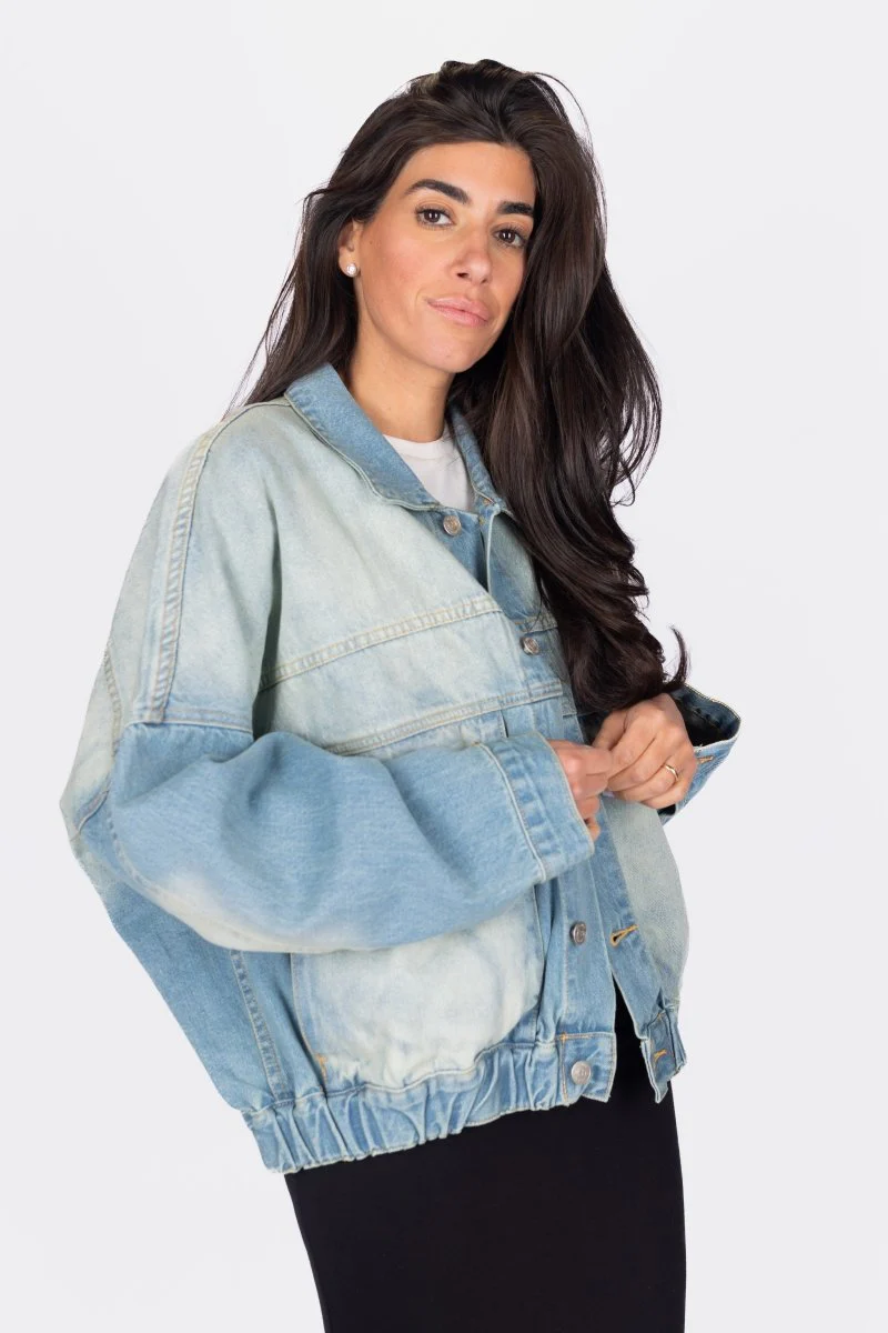 Oversized Denim Jacket (Blue) - Image 5