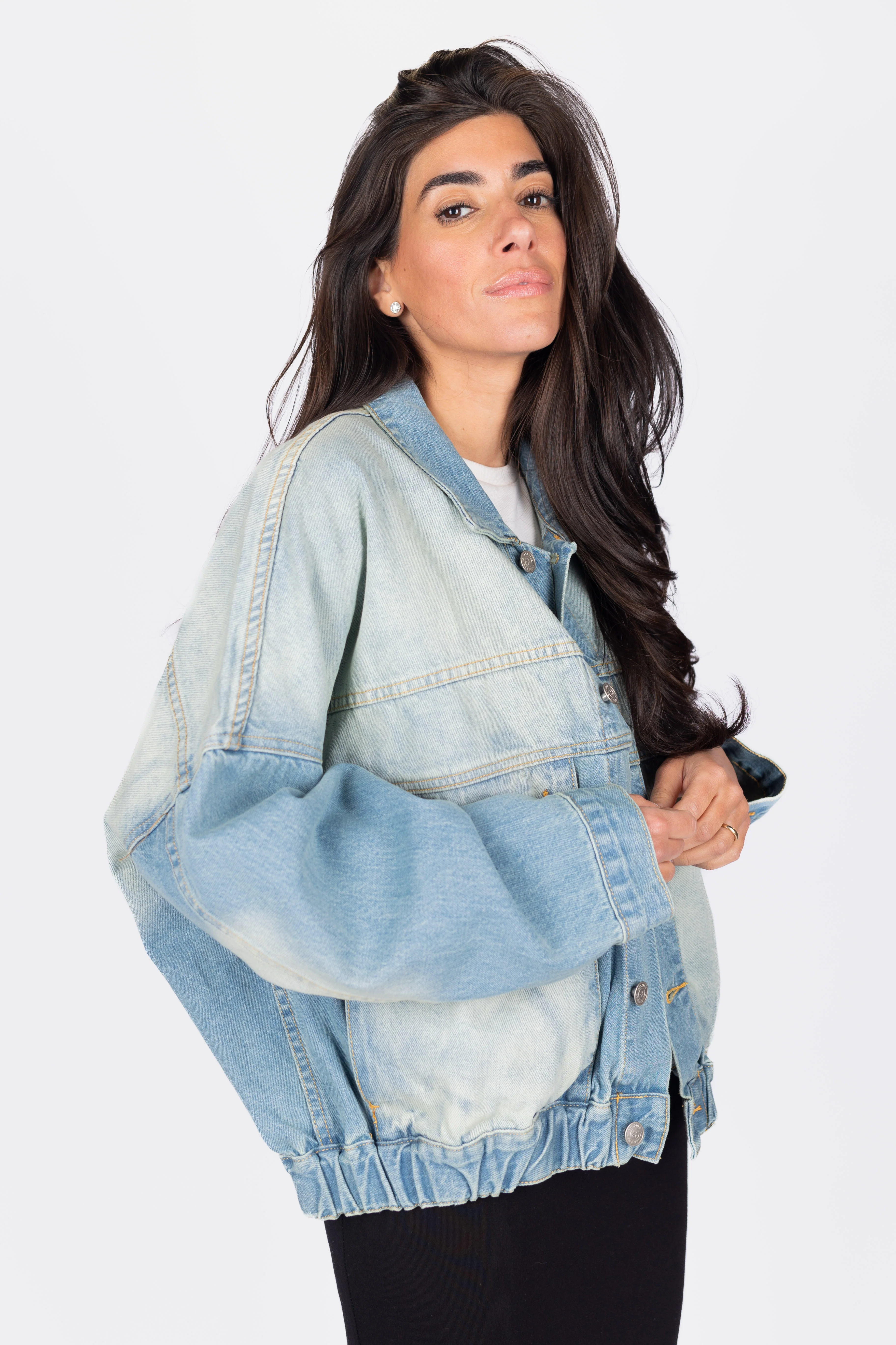 Oversized Denim Jacket (Blue) - Image 6
