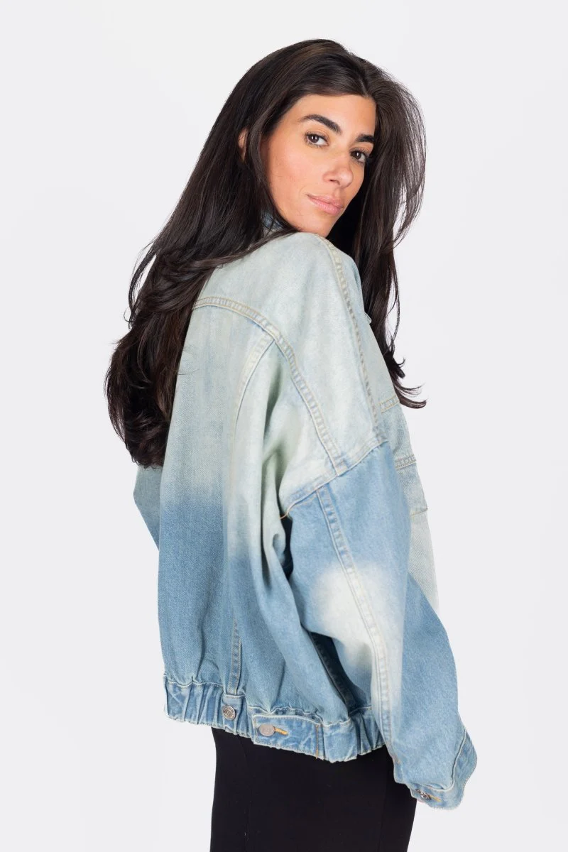 Oversized Denim Jacket (Blue) - Image 7